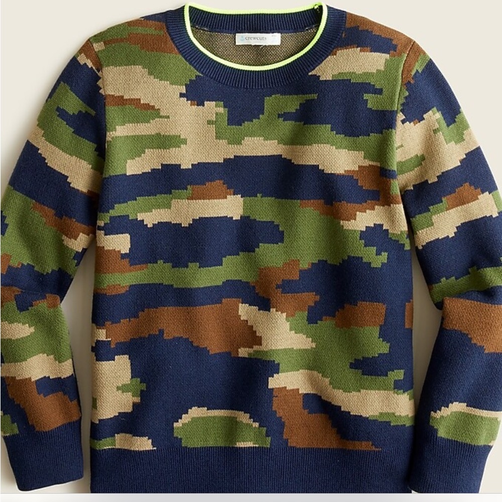 Crewcuts camo sweater